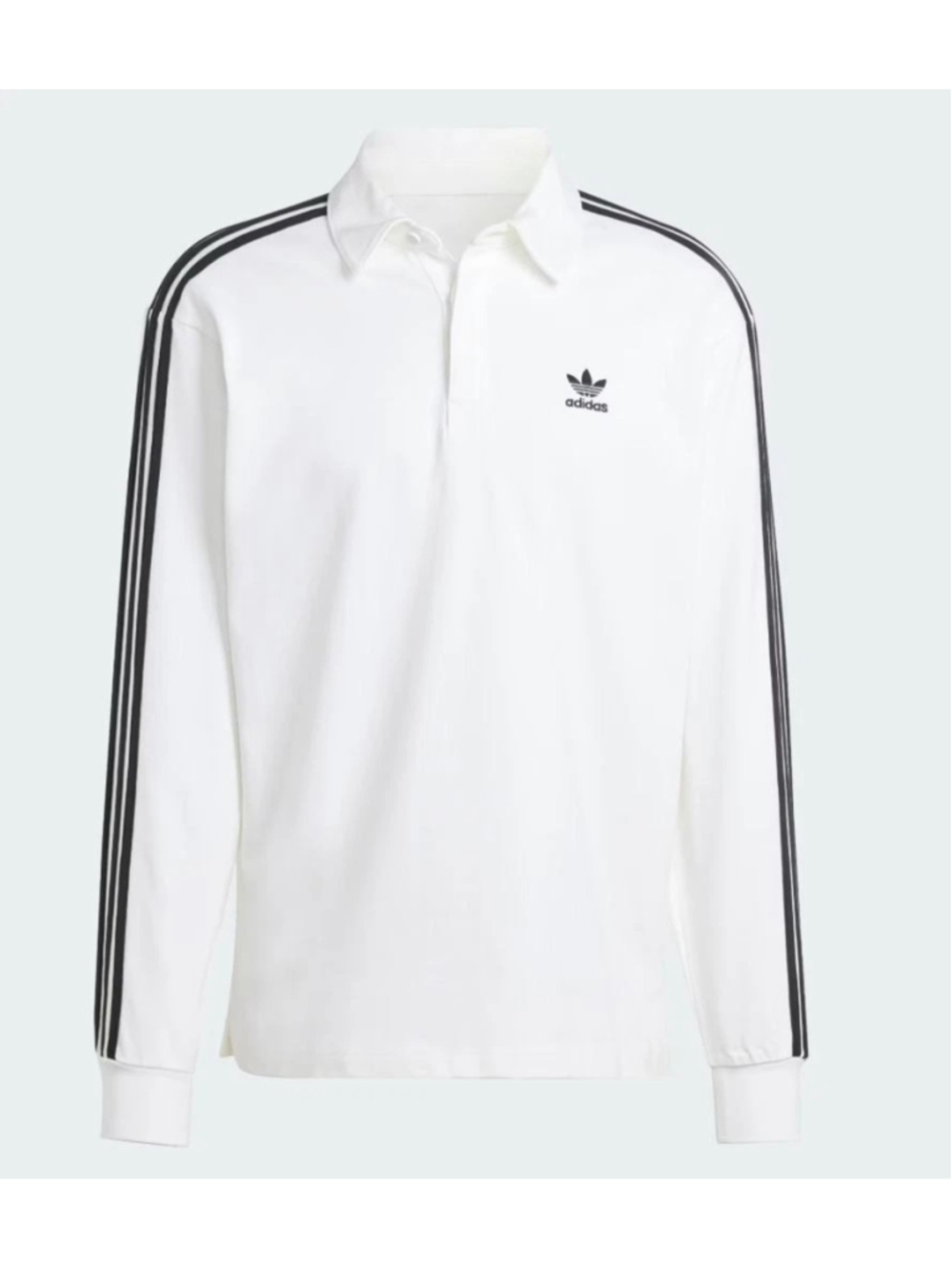 NEW MEN'S ADIDAS ORIGINALS RUGBY POLO TREFOIL SHIRT SIZE 2XL IZ2459 White